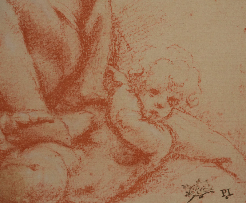 Antonio Allegri CORREGGIO : Deux apôtres aux putti, Lithographie