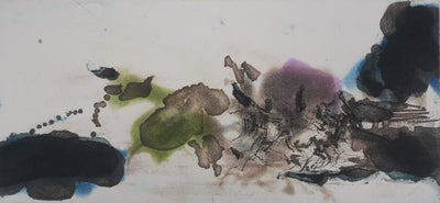 ZAO Wou-Ki : L'étang mouvementé, Gravure originale signée