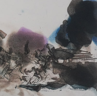 ZAO Wou-Ki : L'étang mouvementé, Gravure originale signée