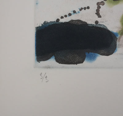 ZAO Wou-Ki : L'étang mouvementé, Gravure originale signée