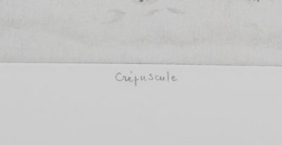 Camille COMBE : Crépuscule, Gravure originale signée