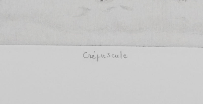 Camille COMBE : Crépuscule, Gravure originale signée