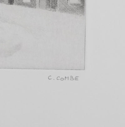 Camille COMBE : Crépuscule, Gravure originale signée