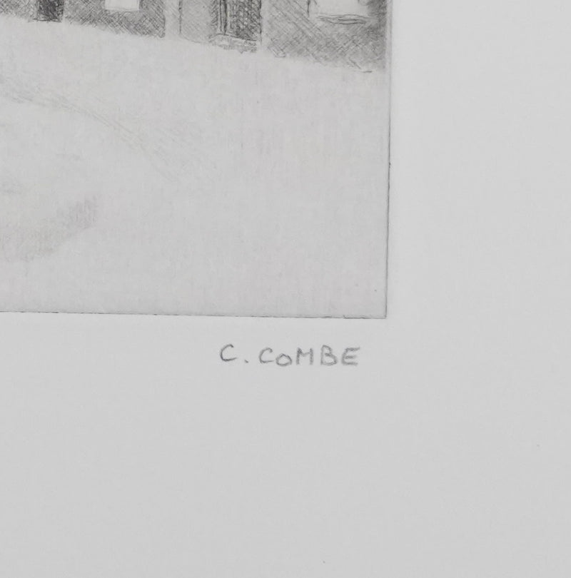 Camille COMBE : Crépuscule, Gravure originale signée