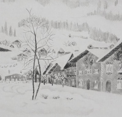Camille COMBE : Crépuscule, Gravure originale signée