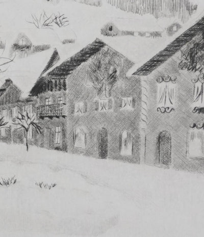 Camille COMBE : Crépuscule, Gravure originale signée