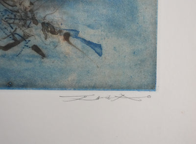 ZAO Wou-Ki : L'étang obscur, Gravure originale signée