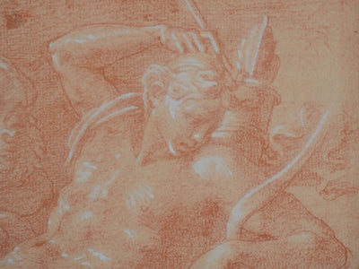 Francesco PRIMATICE : Cupidon accompagné d'une nymphe et d'un putto, Lithographie