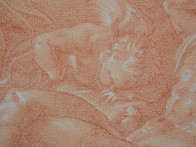 Francesco PRIMATICE : Cupidon accompagné d'une nymphe et d'un putto, Lithographie