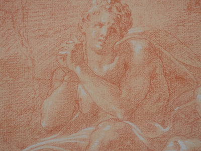 Francesco PRIMATICE : Cupidon accompagné d'une nymphe et d'un putto, Lithographie