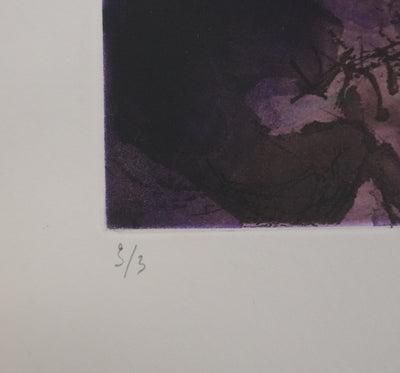 ZAO Wou-Ki : Tempête, Gravure originale signée