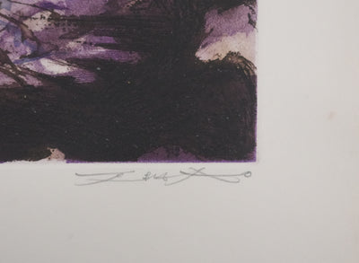 ZAO Wou-Ki : Tempête, Gravure originale signée