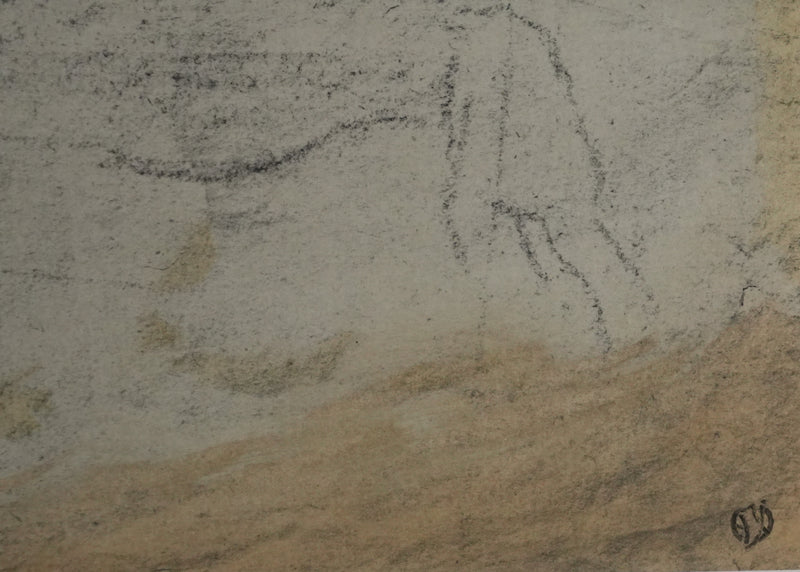 Jacopo TINTORETTO : Nu masculin allongé, Lithographie