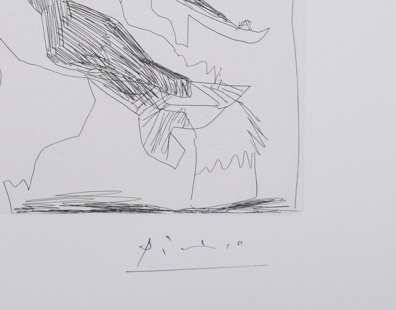 Pablo PICASSO : Les 156, Souvenirs. Espagne. Avec femme pâmée…, Gravure originale signée