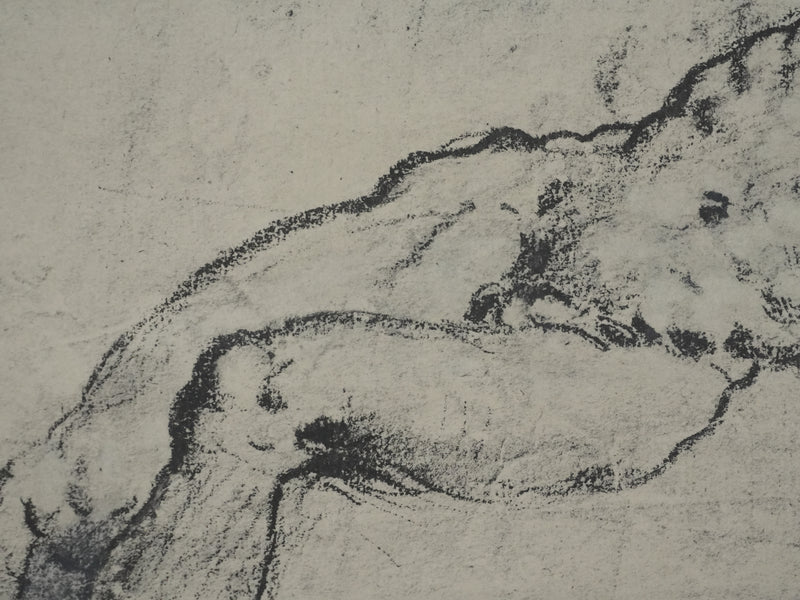 Jacopo TINTORETTO : Nu masculin allongé, Lithographie