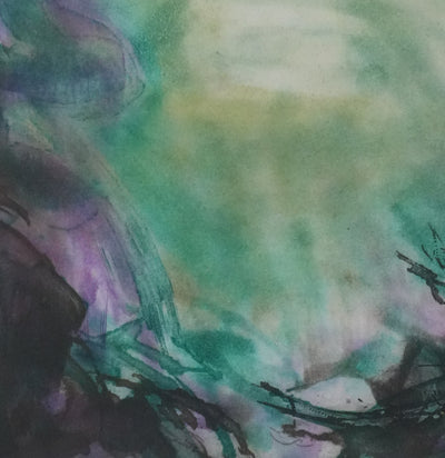 ZAO Wou-Ki : Au fond de l'étang, Gravure originale signée