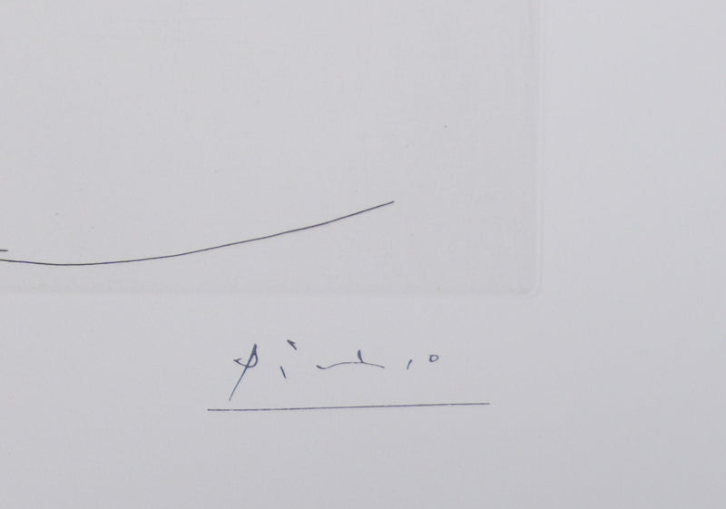 Pablo PICASSO : Les 156, Femme aux trois profils…, Gravure originale signée