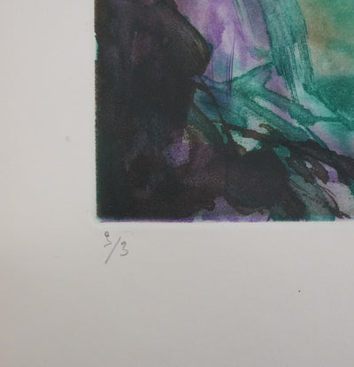 ZAO Wou-Ki : Au fond de l'étang, Gravure originale signée