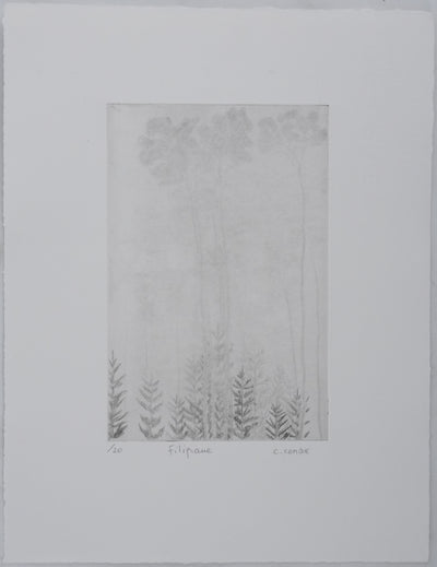 Camille COMBE : Filigrane, Gravure originale signée