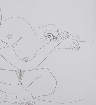 Pablo PICASSO : Les 156, Femme aux trois profils…, Gravure originale signée