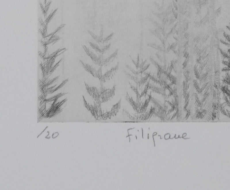 Camille COMBE : Filigrane, Gravure originale signée