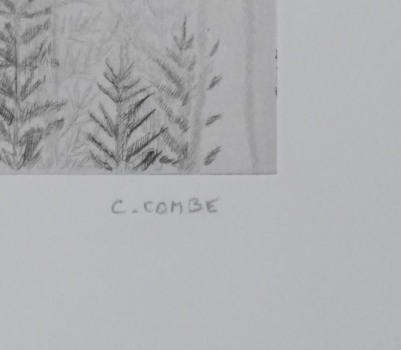 Camille COMBE : Filigrane, Gravure originale signée