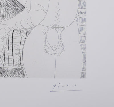Pablo PICASSO : Les 156, Le Temps passe. Amazone au coutelas…, Gravure originale signée