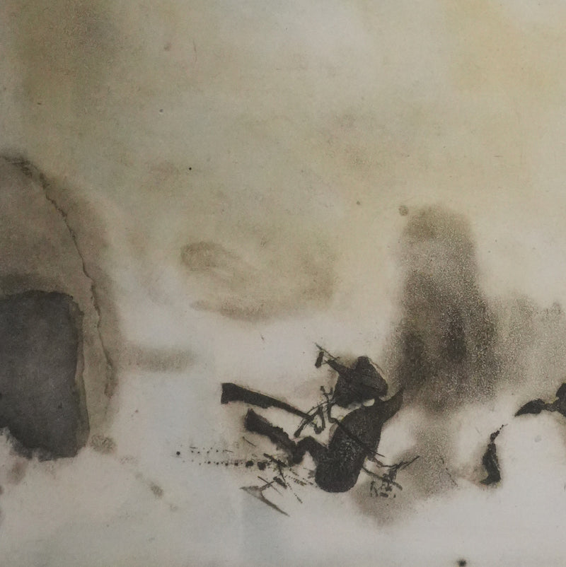ZAO Wou-Ki : Au fond du lac, Gravure originale signée