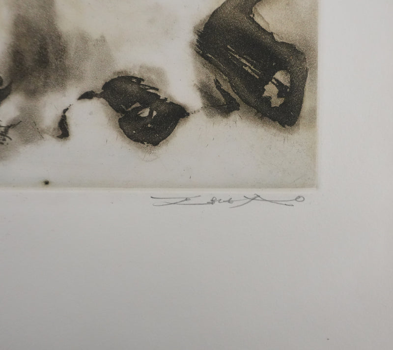 ZAO Wou-Ki : Au fond du lac, Gravure originale signée