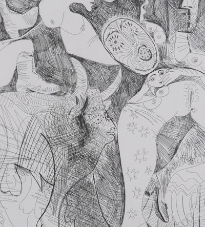 Pablo PICASSO : Les 156, Le Temps passe. Amazone au coutelas…, Gravure originale signée
