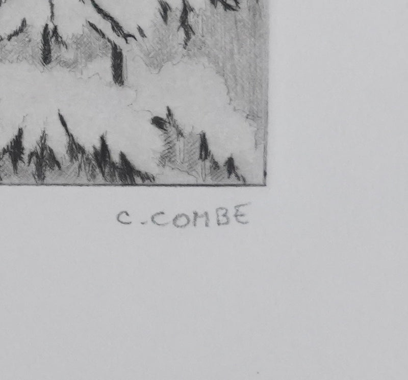 Camille COMBE : Au pâle soleil du matin, Gravure originale signée