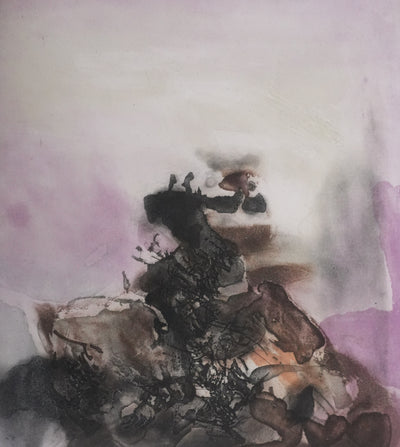 ZAO Wou-Ki : Au fond de l'eau, Gravure originale signée