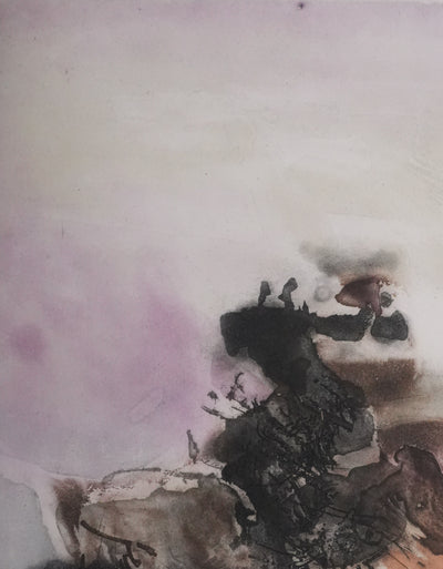 ZAO Wou-Ki : Au fond de l'eau, Gravure originale signée