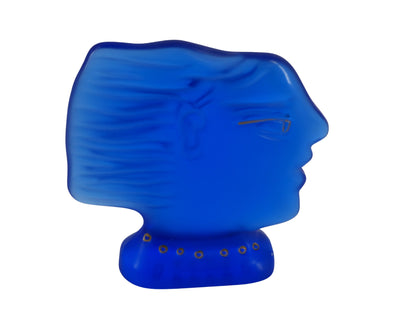 Alekos FASSIANOS : Kallisti bleu, Sculpture en pate de cristal signée