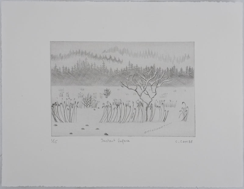 Camille COMBE : Instant fugace, Gravure originale signée