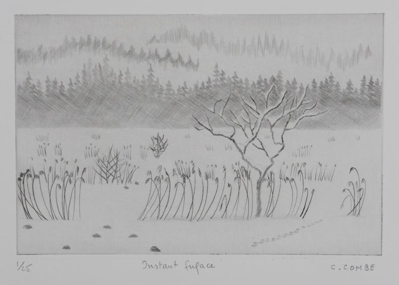 Camille COMBE : Instant fugace, Gravure originale signée