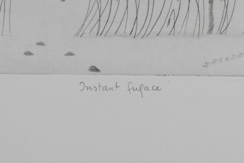 Camille COMBE : Instant fugace, Gravure originale signée