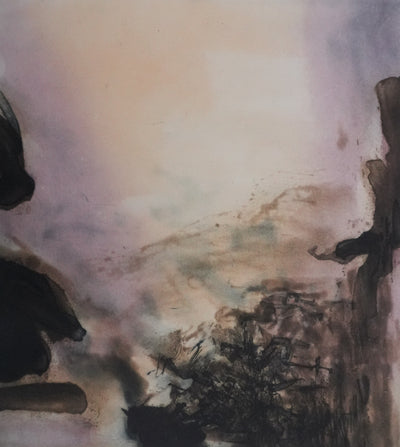 ZAO Wou-Ki : Reflets de l'étang, Gravure originale signée