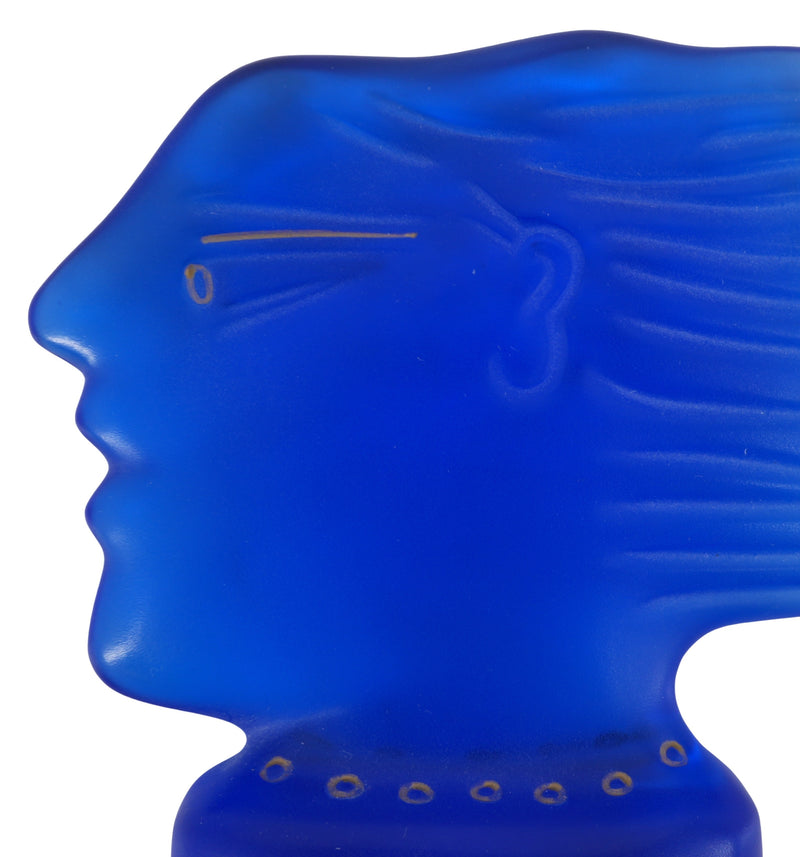 Alekos FASSIANOS : Kallisti bleu, Sculpture en pate de cristal signée
