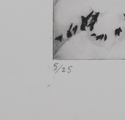 Camille COMBE : Cristal, Gravure originale signée