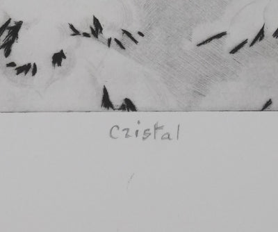 Camille COMBE : Cristal, Gravure originale signée
