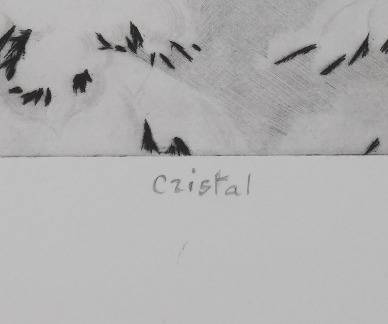 Camille COMBE : Cristal, Gravure originale signée