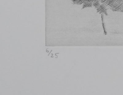 Camille COMBE : Au pays des légendes, Gravure originale signée