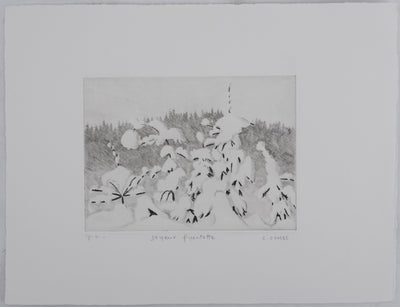 Camille COMBE : Joyeux Quintette, Gravure originale signée