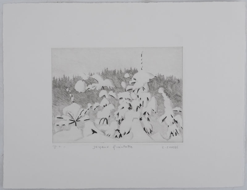Camille COMBE : Joyeux Quintette, Gravure originale signée