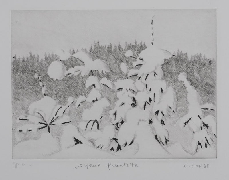 Camille COMBE : Joyeux Quintette, Gravure originale signée