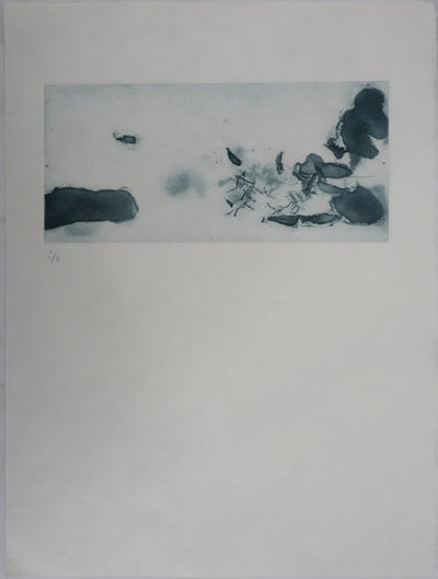 ZAO Wou-Ki : L'étang mouvementé (Etat gris), Gravure originale