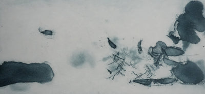 ZAO Wou-Ki : L'étang mouvementé (Etat gris), Gravure originale
