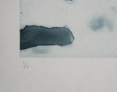 ZAO Wou-Ki : L'étang mouvementé (Etat gris), Gravure originale