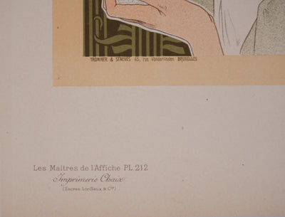 Henri PRIVAT-LIVEMONT : Cercle artistique, Lithographie originale signée